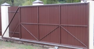 Купить откатные ворота из профнастила Черкесск, цена от 1739 руб.