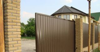 Купить откатные ворота из профнастила Черкесск, цена от 1739 руб.