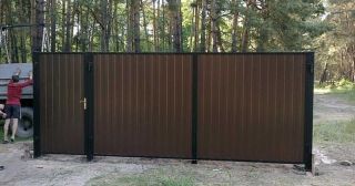 Купить распашные ворота из профнастила Черкесск, цена от 2710 руб.